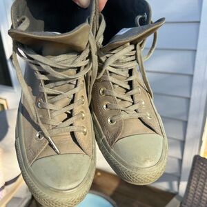 Converse High-Top Sneakers - Olive Green